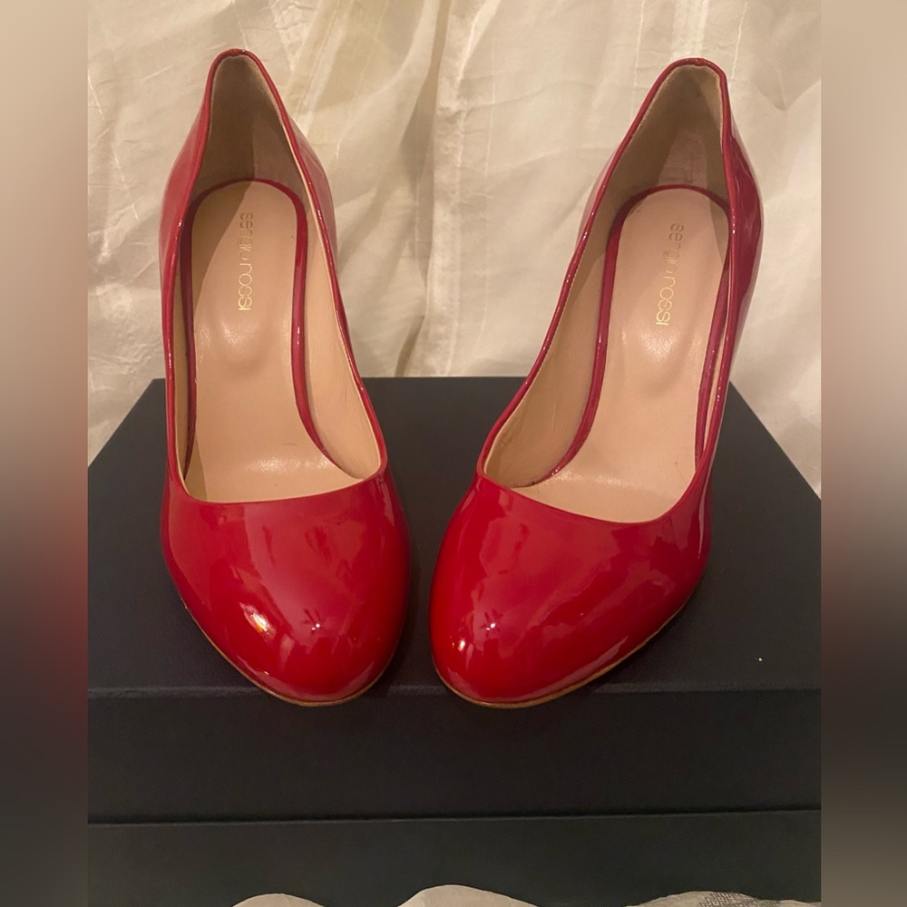 Sergio Rossi Red Patent Leather Pumps